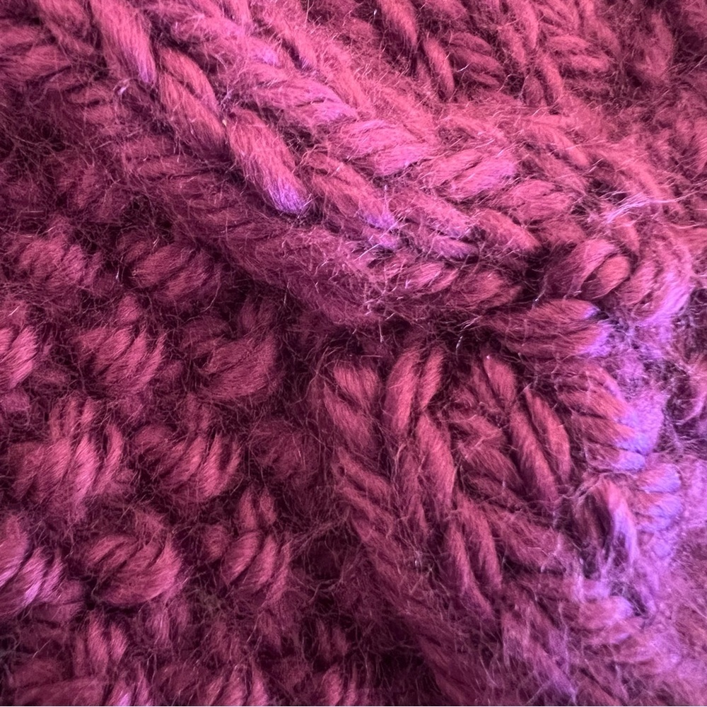 Chunky Cable Knit Long Heavy Scarf Thick Winter Knit - Picture 4 of 10